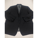 Blazer Saco Chaps Talla 56l Gris Oscuro Rayas Usado Moda Cas