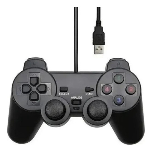 Controle Joystick Analógico Ps2 Compatível Usb Preto