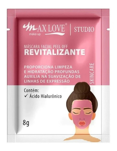 Máscara Facial Revitalizante Peel Off Max Love Acido Hialuro