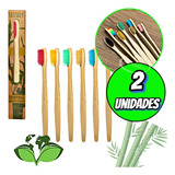 Set 2 Cepillo De Dientes Bambú Biodegradable Cepillo Dental