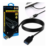 Cable Extension Usb 3.0 Macho Hembra 1 Metro Super Speed 5gb Color Negro