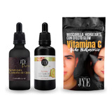 Kit Mascarilla Jye Serum Vitamina C Jye Efecto Glow Contorno Tipo De Piel Mixta