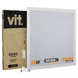 Kit 2 Painel Plafon Led Embutir Quadrado 50w 4000k 62x62 Vit