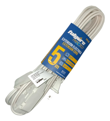 Extension Electrica 5 Mts Blanc Uso Domestico Fp0120 Fulgore