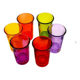 Set 6 Vasos Shot Colores / Licor O Bajativo 