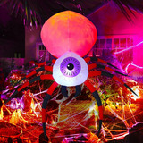 2.4m Inflable De Halloween Spider Con Luz Led Decorativo 8ft