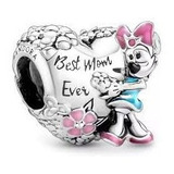 Charm,dije Pandora Minnie Best Mom Ever Plata925 Original