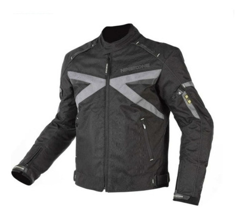 Campera Nine To One Cordura Hombre Volt Negro La Cuadra Moto