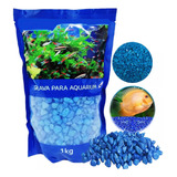 Grava Para Acuario Peces Piedras Decoracion Pecera Adorno Roro Piedra Azul