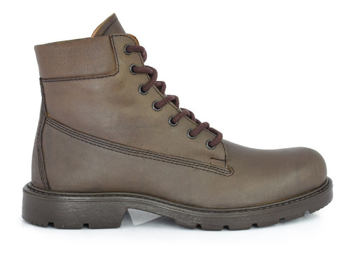 Borcego Hombre Cuero Briganti Liso Cordones Botas Hcbo00985