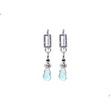 Aretes Aguamarina Plata 1ra Ley 925 By Thiago Turcott® Drop