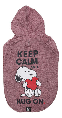Roupinha Moletom Cães Snoopy Keep Calm Hug On Capuz Zooz M