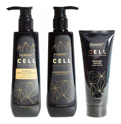 Kit Primont Cell Shampoo + Acondicionador + Máscara