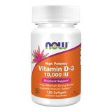 Vitamina D3 10000 Ui Original Now Foods 120 Caps Softgels