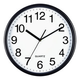 Bernhard Products Reloj De Pared Negro, Reloj Grande, Silenc