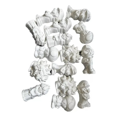 80 Figuras Mario Brosde Yeso Para Pintar Ideales Para Fiesta | Envío gratis