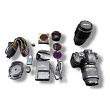  Nikon Kit D3200 + Lente 18-55mm Vr Dslr Color Negro