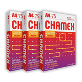 Chamex A4 3 Resmas Com 500 Folhas (1500 Folhas) 75g Office