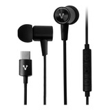 Auriculares Vorago Ep-305 Alambrico Usb-c Microfono Negro /v