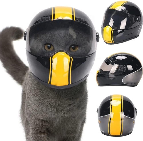 Ttmimik Casco De Motocicleta De Cara Completa Para Mascotas,