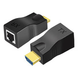 Extensor Hdmi Sobre Cable Ethernet Cat 6/7/8, Convertid...