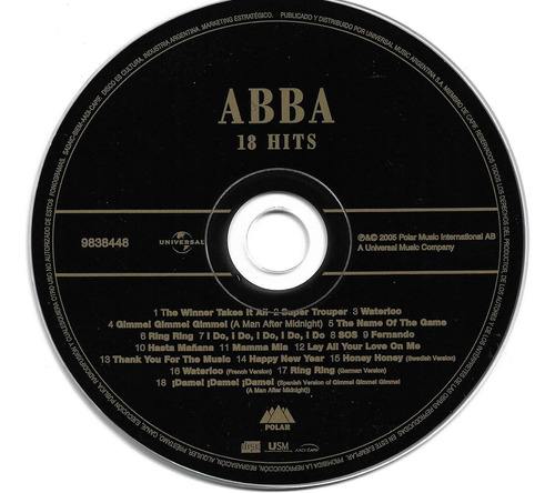 Abba - 18 Hits ( Detalle)