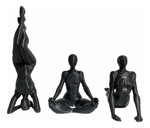 Figura Decorativa Temática Yoga Kit X 3 Unidades