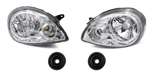 Par 2 Faros Chevy C2 Del Izq Derech 2004 2005 2006 2007 2008