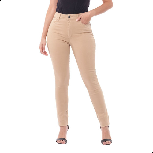 Calça Feminina Social Casual Sarja Lycra Mulher Empoderada