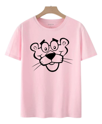Camiseta Pink Panther Rosa Camisa 100% Algodão
