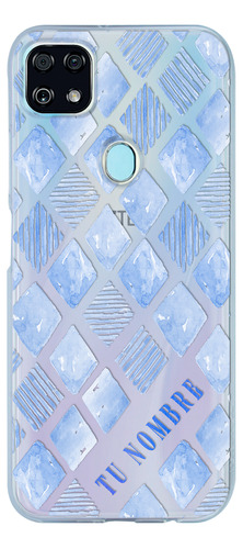 Funda Para Zte Para Mujer Rombos Acuarela Con Tu Nombre