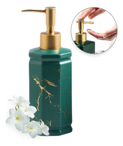 Dispensador De Jabon Elegante Decoracion Baño Ceramica