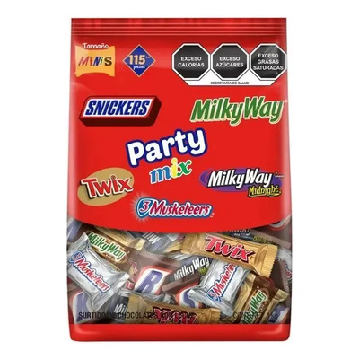 Party Mix De Chocolates Mars Mini 1kg Twix Milkyway Snickers | Envío gratis