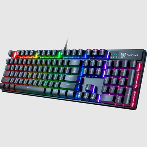 Teclado Gamer Onikuma Inglés Us Color Negro Con Luz Rgb