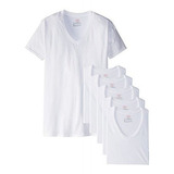 Tshirts Hanes Para Hombre Blanco 6 Pares Vneck