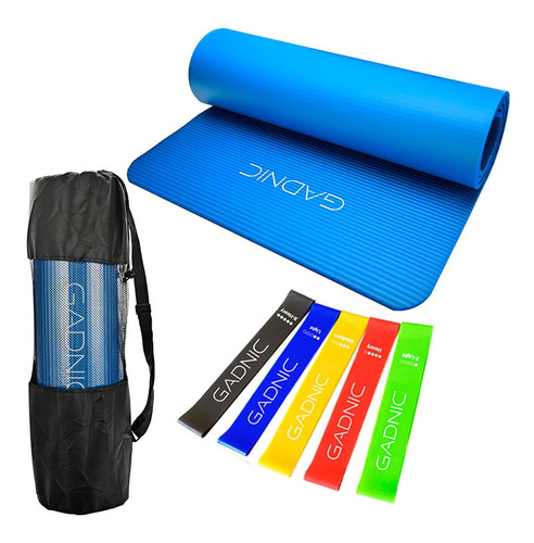 Colchoneta Yoga Mat + Bandas Isometricas Gadnic Pro