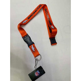 Lanyard Portagafete Y Llaves Nfl Denver Broncos Naranja