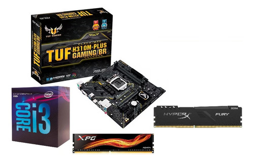 Kit Upgrade Gamer Intel Core I3 8100 + H310m Tuf + 16gb Ddr4