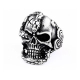 Anillo Calavera Serpiente Acero Punk Gotico Moda Hombre 2022