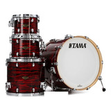 Bateria Tama Starclassic Maple 4 Cuerpos Bombo 22 Duracover Color Red Oyster