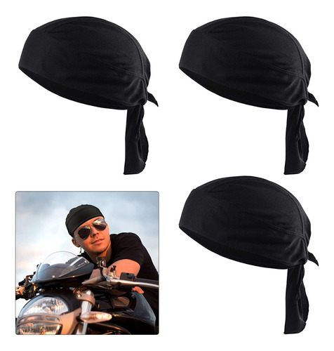 3 Pañoletas Bandana Para Moto Deportes Gorro Pirata Ciclismo