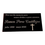 Placa Grabada Laser 5x8 Cm Negra C/plateado Trofeo Urna Otro