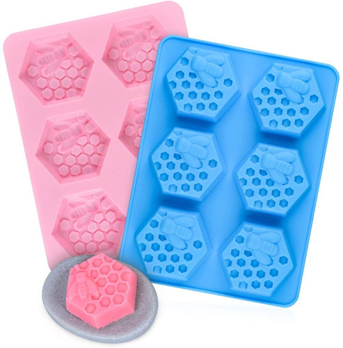 Molde Silicón Jabón Panal De Abejas Hexagonal Repostería