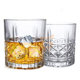 Vasos Whisky Vidrio Grabado De Lujo Vasos Whiskey Set X2