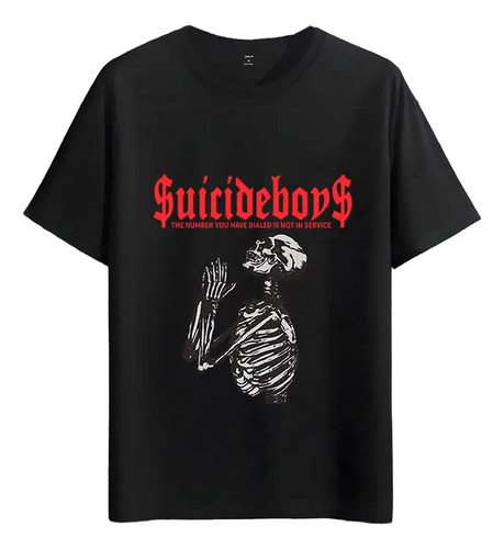 Tshirt Muscle Freaks Suicideboys Esqueleto Estilo Suelto Y