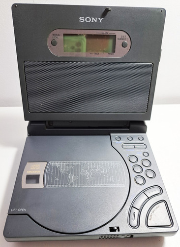Rádio Relógio & Discman Sony Icf-cd1000 ** Liga, Ler Anúncio