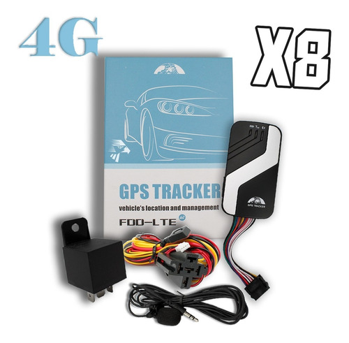 Kit 8 Pz Alarma Gps Tracker Localizador Coban 4g Auto Tk403a