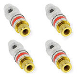 4 Plug Conector Rca Fêmea 6mm Santo Angelo