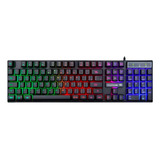 Teclado Gamer Fortrek Blackfire 75857 Rgb Rainbow Retroilumi