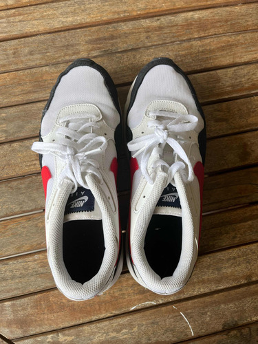 Zapatillas Nike Airmax Blancas Con Rojo Y Azul